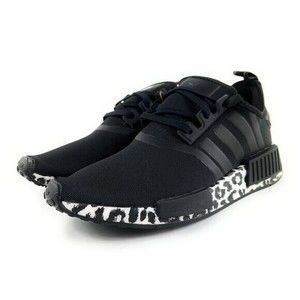 adidas Black Athletic Shoes with White Pattern Sole